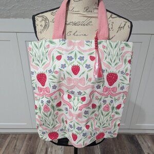 Strawberry's  & Bows Canvas Tote